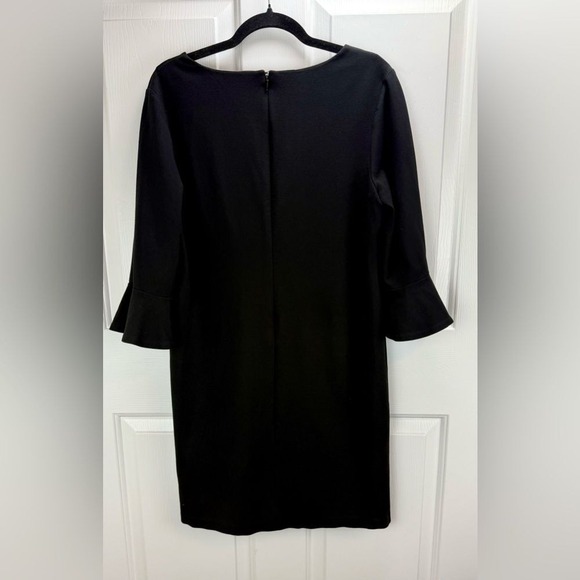 Chico's Black Bell Sleeve Knee Length Sheath Dress Chico Size‎ 1.5 (US M/10) - Picture 11 of 12